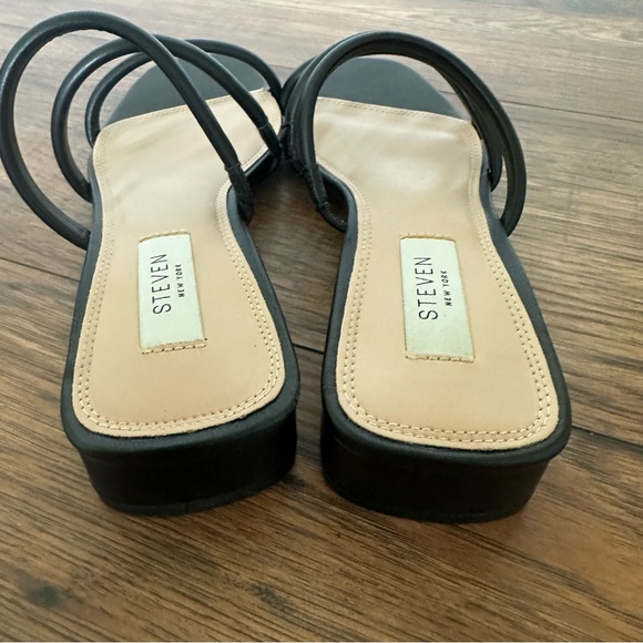 Steven New York Harviey Black Strappy Women's Slide Sandals 7 - Picture 3 of 5